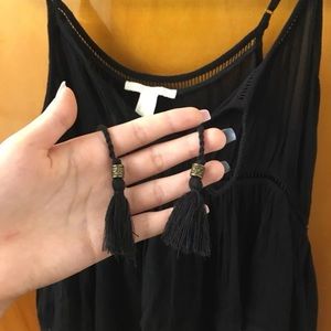 Black Tank W/ Tassles